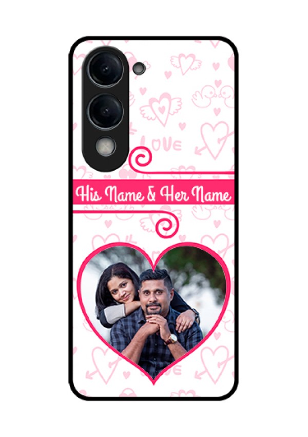 Vivo Y19 5G Custom Glass Phone Case - Heart Shape Love Design