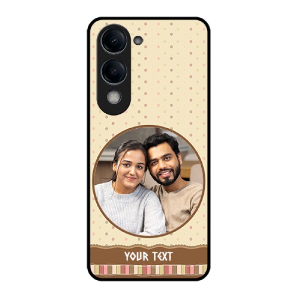 Vivo Y19 5G Custom Glass Phone Case - Brown Dotted Mobile Case Design Vivo Y19 5G Custom Glass Phone Case - Brown Dotted Mobile Case Design