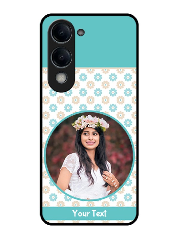 Custom Vivo Y19 5G Custom Glass Phone Case - Beautiful Flowers Design
