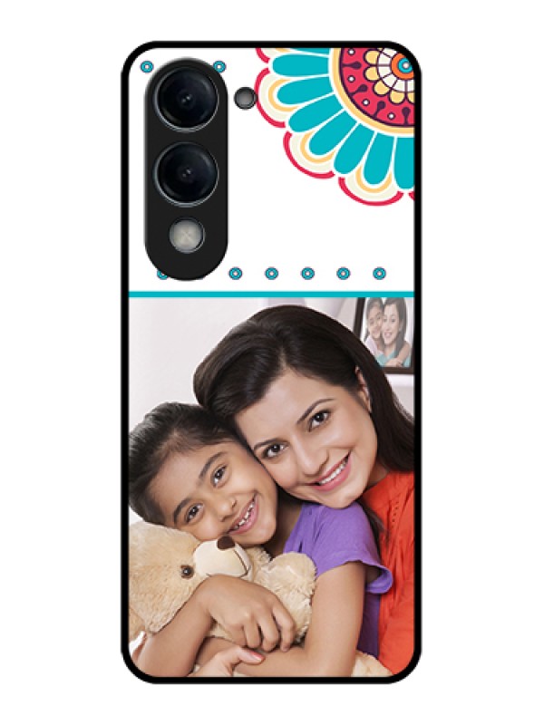 Custom Vivo Y19 5G Custom Glass Phone Case - Flower Design