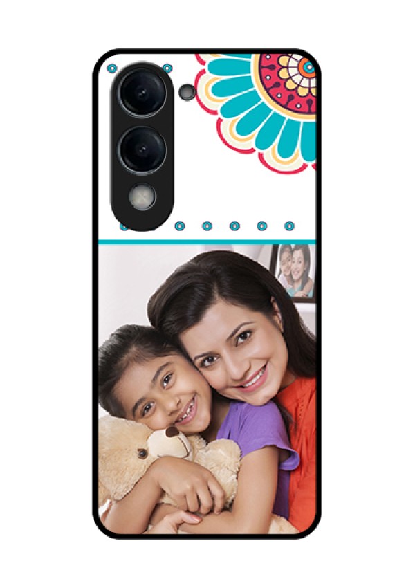 Vivo Y19 5G Custom Glass Phone Case - Flower Design