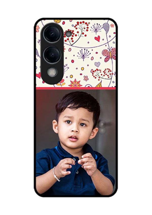 Vivo Y19 5G Custom Glass Phone Case - Premium Floral Design