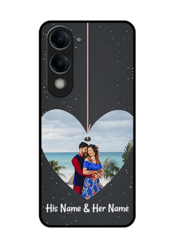 Vivo Y19 5G Custom Glass Phone Case - Hanging Heart Design