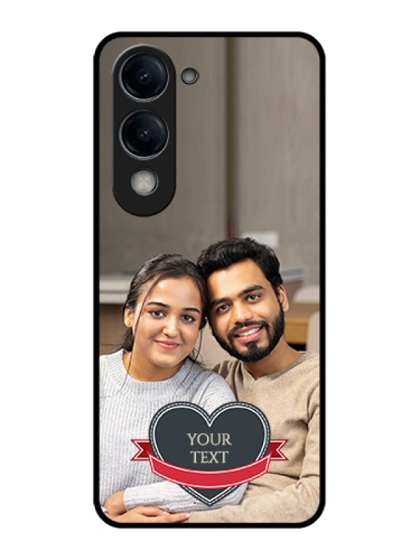 Custom Vivo Y19 5G Custom Glass Phone Case - Just Married Couple Design