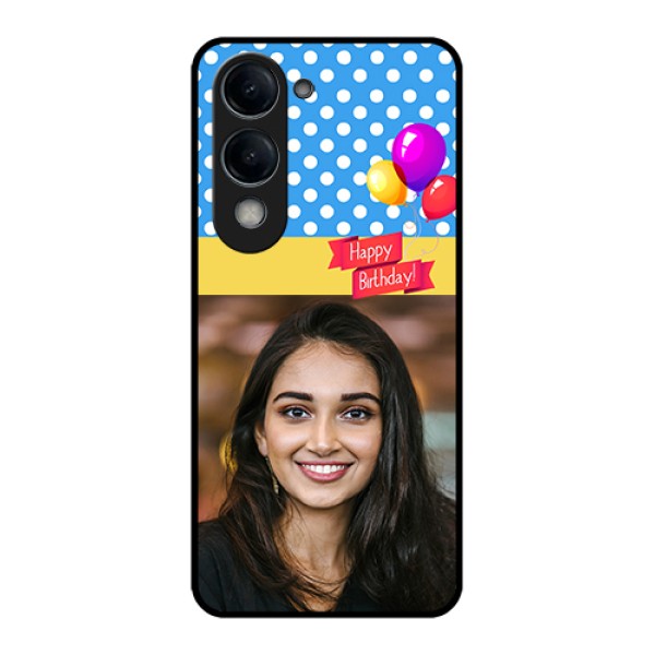 Vivo Y19 5G Custom Glass Phone Case - Happy Birthday Design