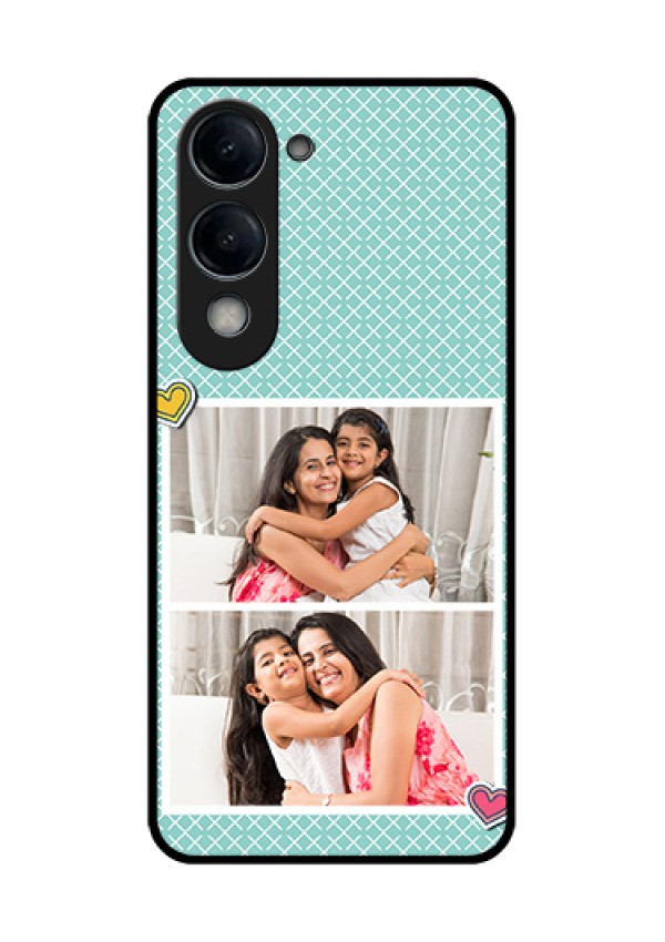Vivo Y19 5G Custom Glass Phone Case - 2 Image Holder With Pattern Design