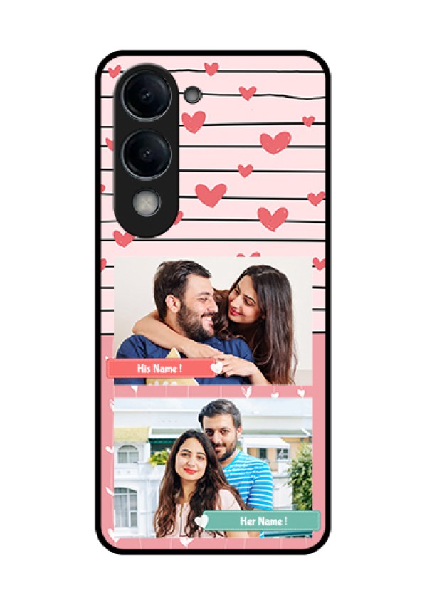 Vivo Y19 5G Custom Glass Phone Case - Photo With Heart Design