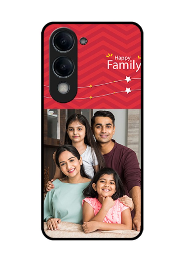 Vivo Y19 5G Custom Glass Phone Case - Happy Family Design