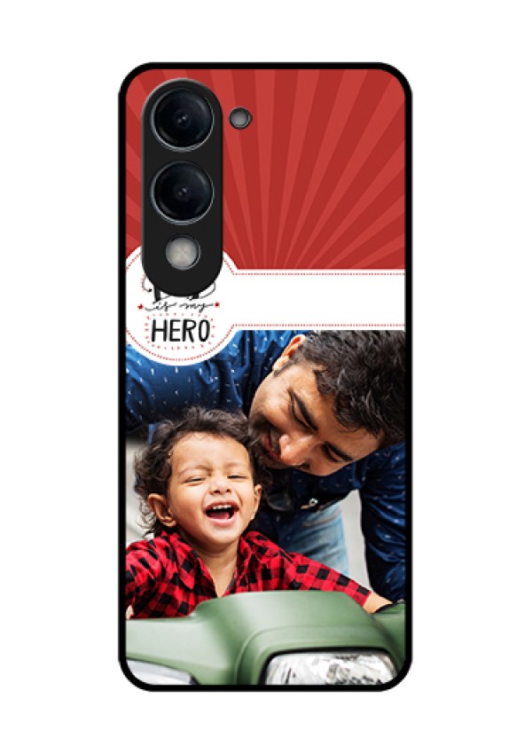Vivo Y19 5G Custom Glass Phone Case - My Dad Hero Design