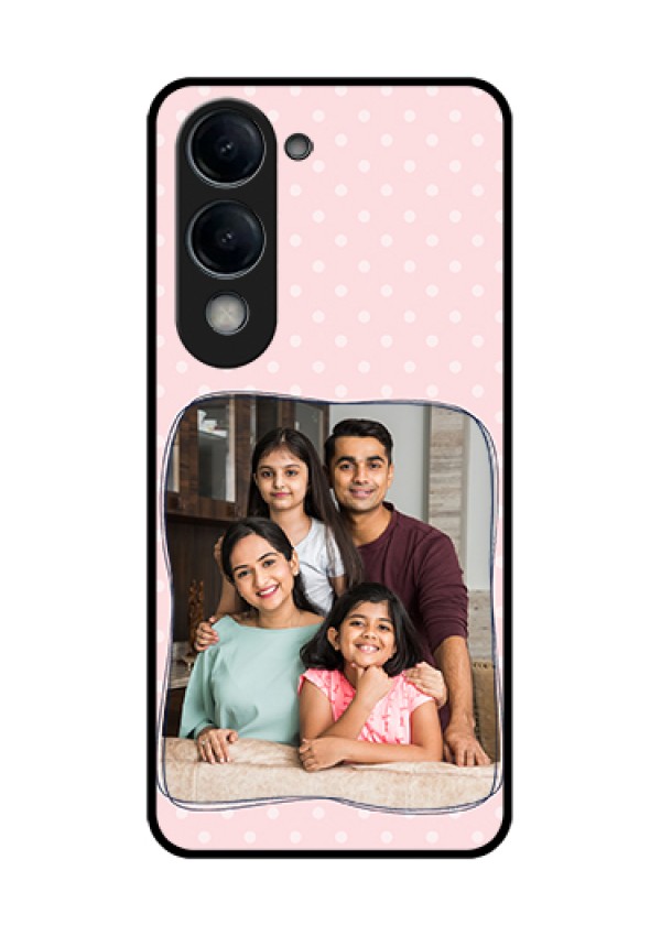 Vivo Y19 5G Custom Glass Phone Case - Family With Dots Design