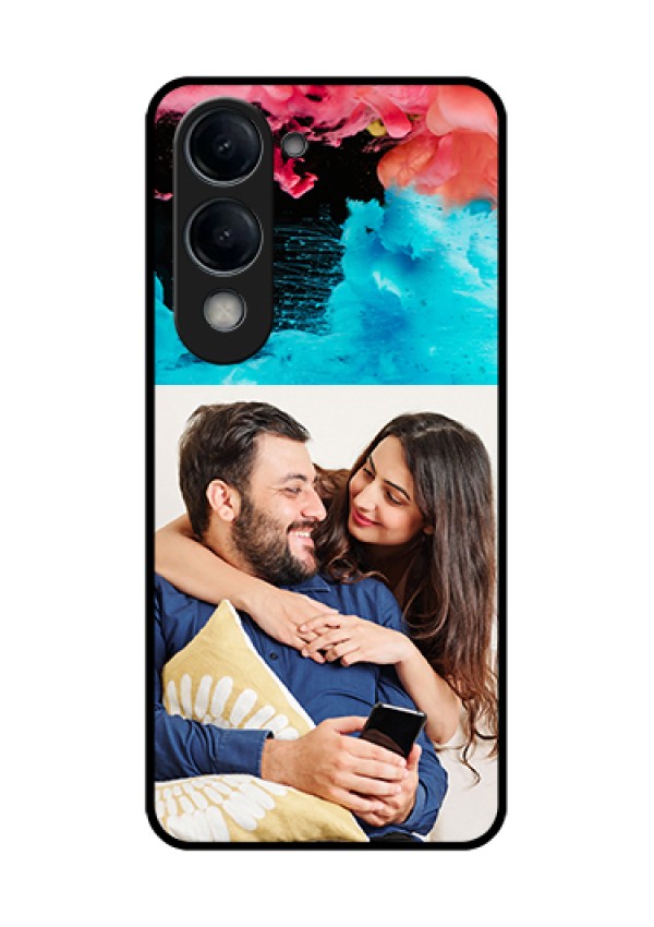 Vivo Y19 5G Custom Glass Phone Case - Quote With Acrylic Painting Design