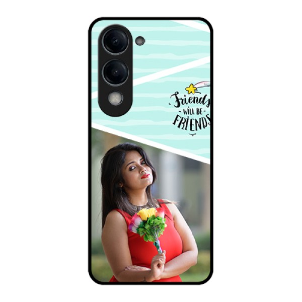 Vivo Y19 5G Custom Glass Phone Case - Friends Picture Icon Design