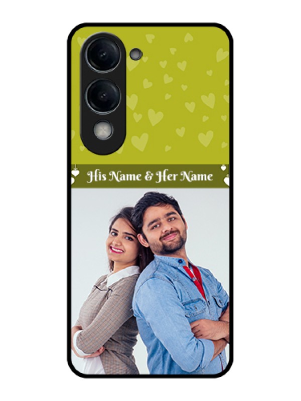 Custom Vivo Y19 5G Custom Glass Phone Case - You & Me Heart Design