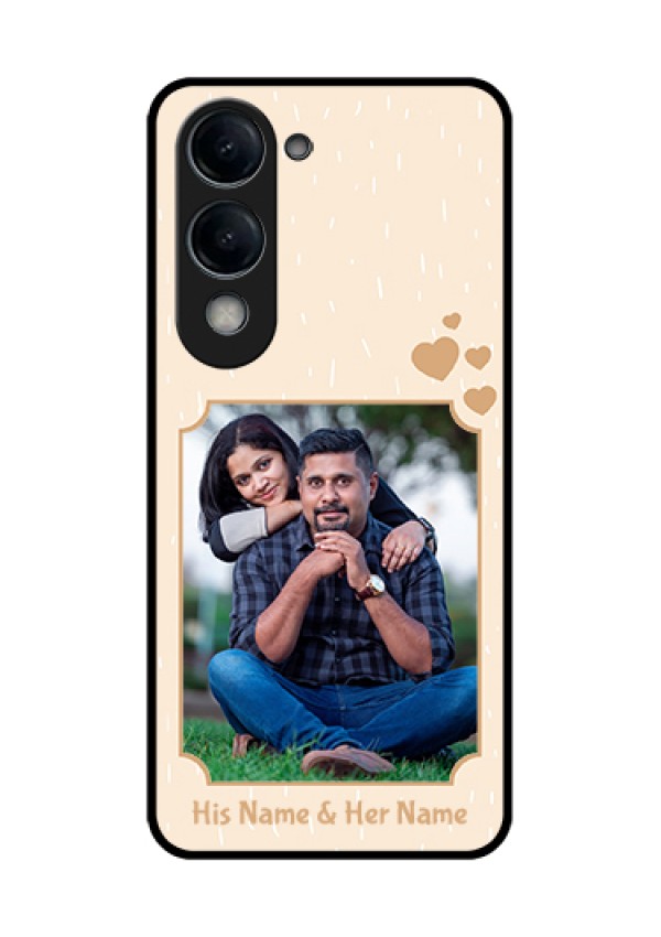 Vivo Y19 5G Custom Glass Phone Case - With Confetti Love Design