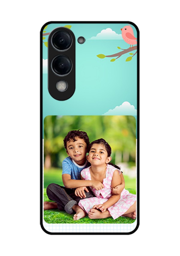 Vivo Y19 5G Custom Glass Phone Case - Doodle Love Design
