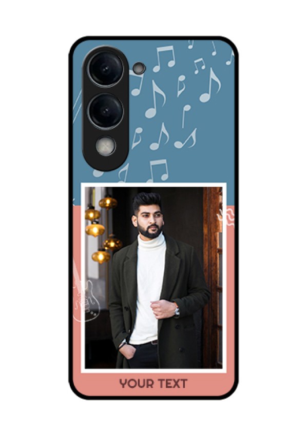 Vivo Y19 5G Custom Glass Phone Case - With Color Musical Note Design