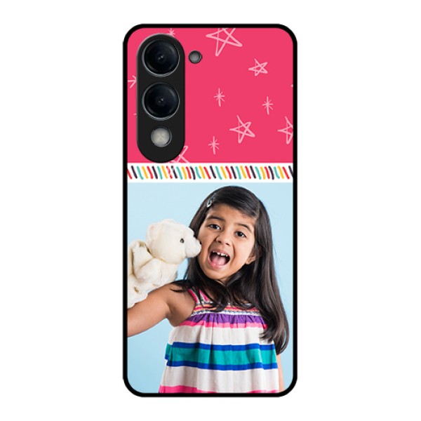 Vivo Y19 5G Custom Glass Phone Case - Line Art Design