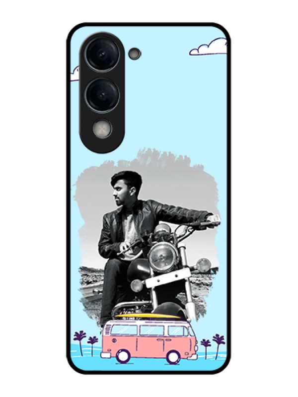 Custom Vivo Y19 5G Custom Glass Phone Case - Travel & Adventure Design