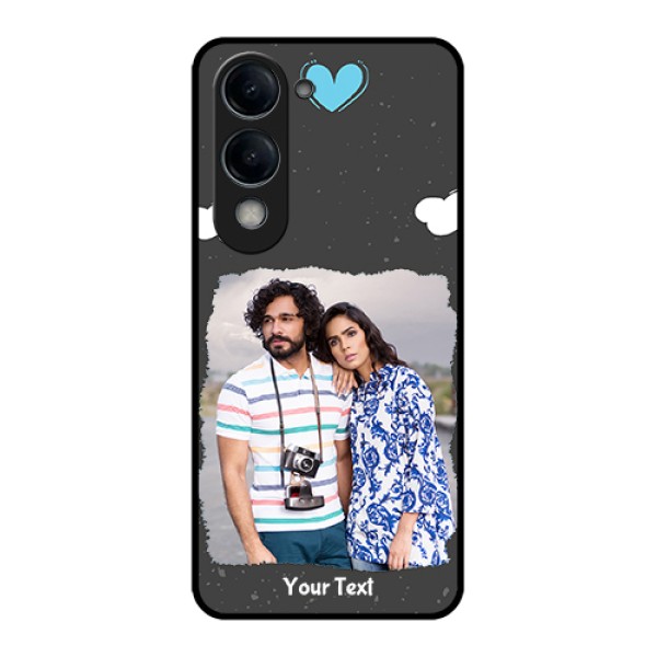 Vivo Y19 5G Custom Glass Phone Case - Splashes With Love Doodles Design Vivo Y19 5G Custom Glass Phone Case - Splashes With Love Doodles Design