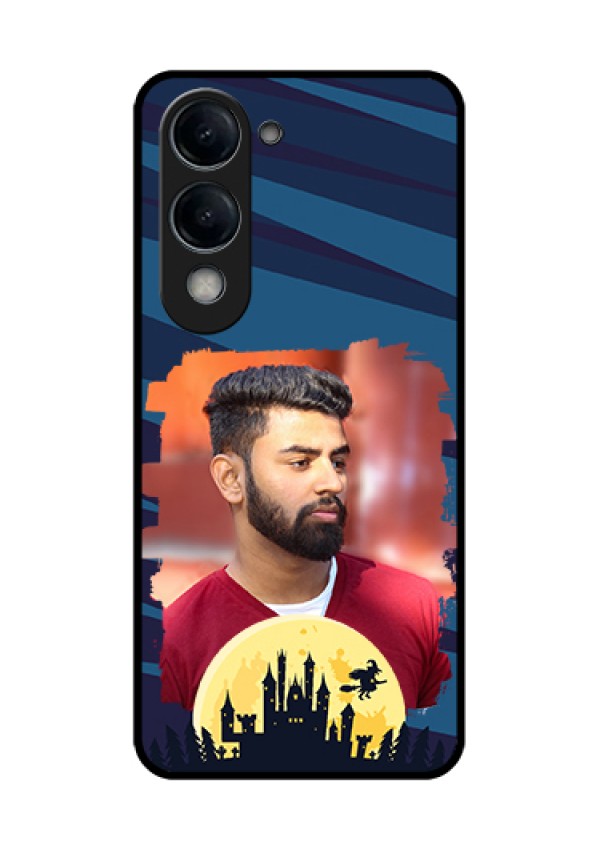 Vivo Y19 5G Custom Glass Phone Case - Halloween Witch Design