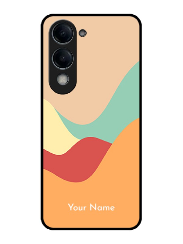 Custom Vivo Y19 5G Custom Glass Phone Case - Ocean Waves Multi - Colour Design