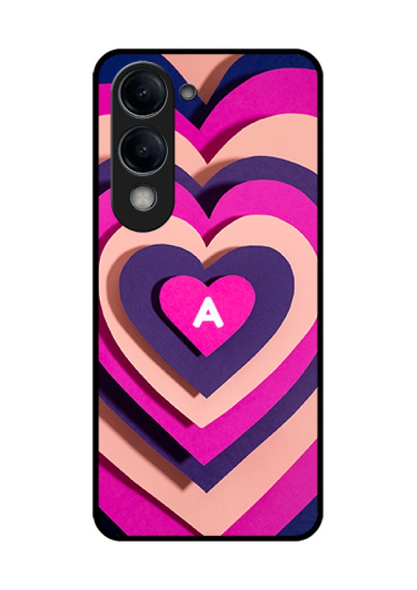 Vivo Y19 5G Custom Glass Phone Case - Cute Heart Pattern Design