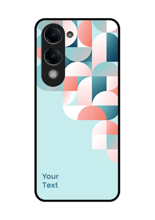 Vivo Y19 5G Custom Glass Phone Case - Stylish Semi - Circle Pattern Design
