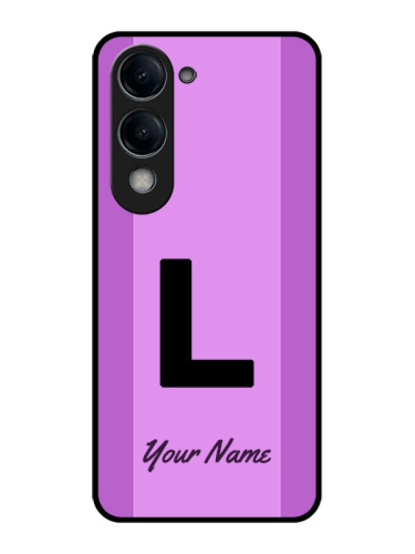 Custom Vivo Y19 5G Custom Glass Phone Case - Tricolor Custom Text Design