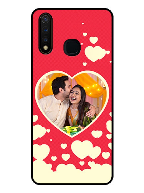 Custom Vivo Y19 Custom Glass Mobile Case  - Love Symbols Phone Cover Design