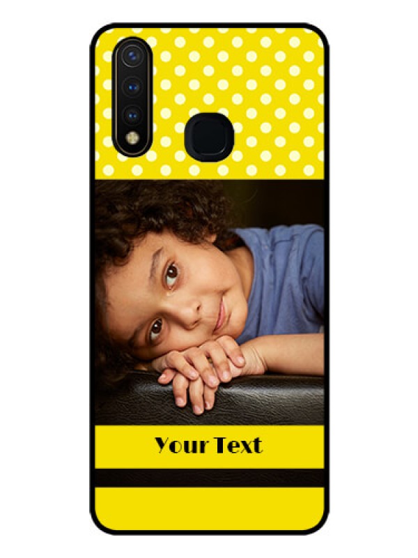 Custom Vivo Y19 Custom Glass Phone Case  - Bright Yellow Case Design