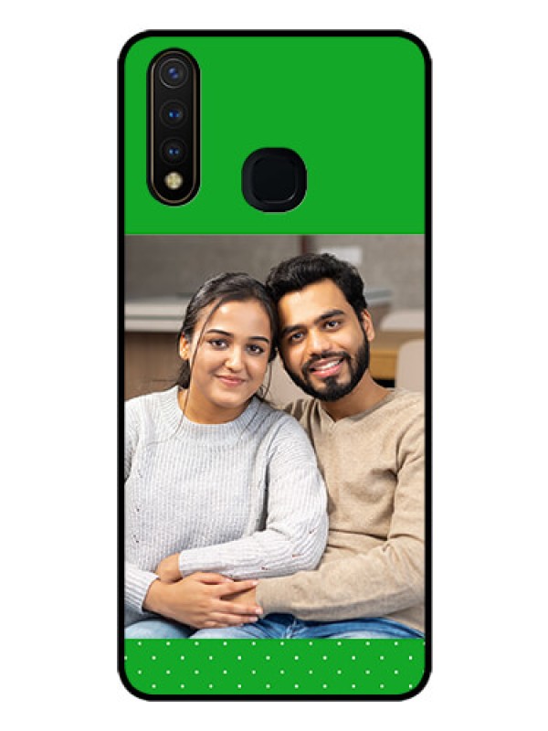 Custom Vivo Y19 Personalized Glass Phone Case  - Green Pattern Design
