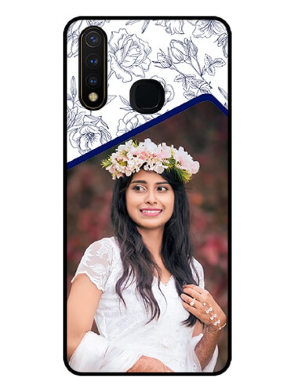 Custom Vivo Y19 Personalized Glass Phone Case  - Premium Floral Design