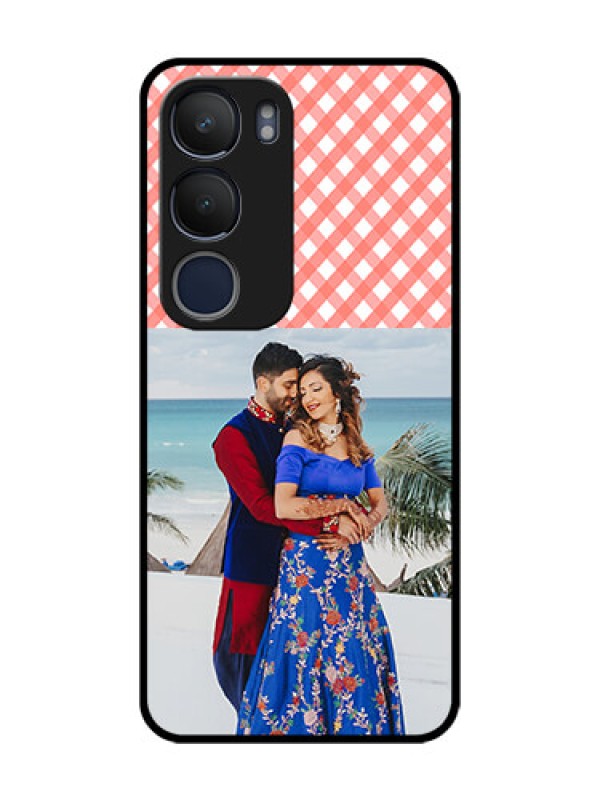 Custom Vivo Y19 Personalized Glass Phone Case  - Pink Pattern Design