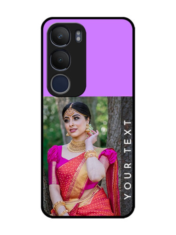 Custom Vivo Y19 Custom Glass Mobile Case  - Birthday Icons Design