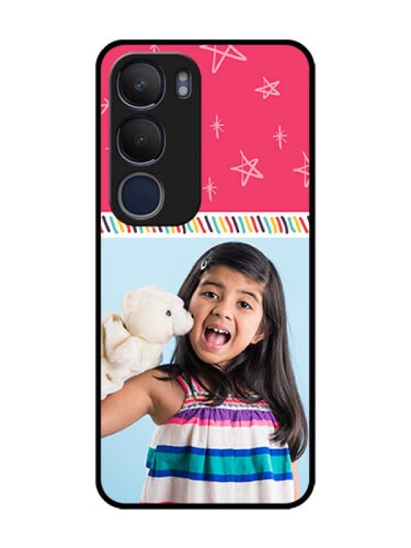 Custom Vivo Y19 Personalized Glass Phone Case  - Line art design