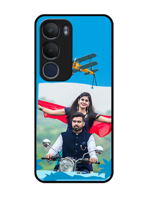 Custom Vivo Y19 Custom Glass Mobile Case  - Traveller Design 