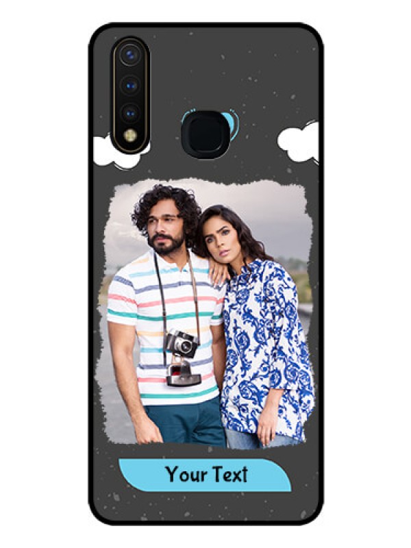 Custom Vivo Y19 Custom Glass Phone Case  - Splashes with love doodles Design