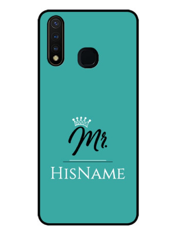 Custom Vivo Y19 Custom Glass Phone Case Mr with Name