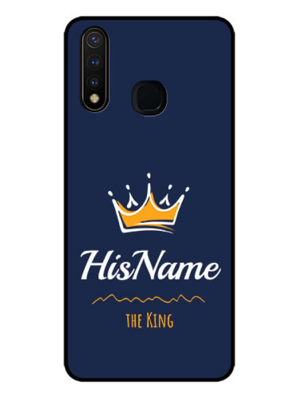 Custom Vivo Y19 Glass Phone Case King with Name