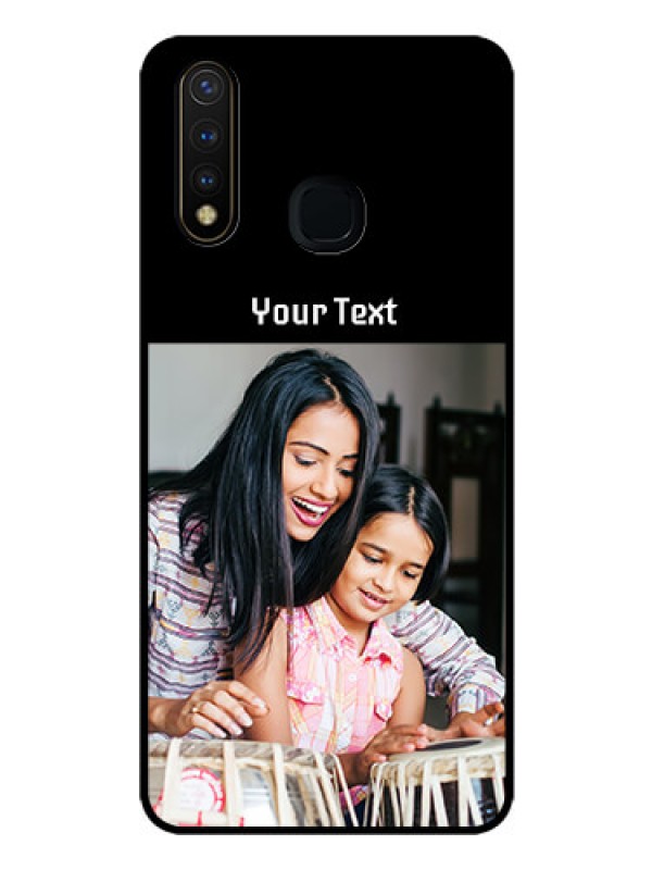 Custom Vivo Y19 Photo with Name on Glass Phone Case