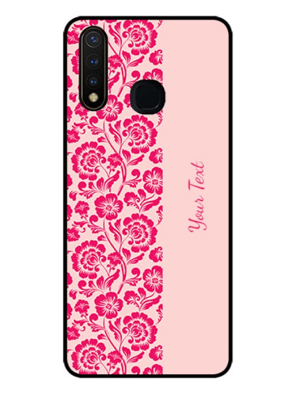 Custom Vivo Y19 Custom Glass Phone Case - Attractive Floral Pattern Design