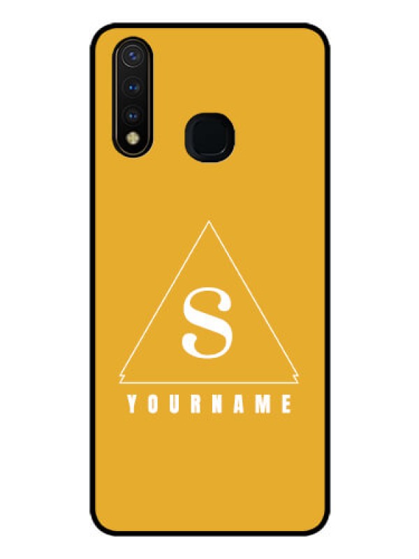 Custom Vivo Y19 Personalized Glass Phone Case - simple triangle Design