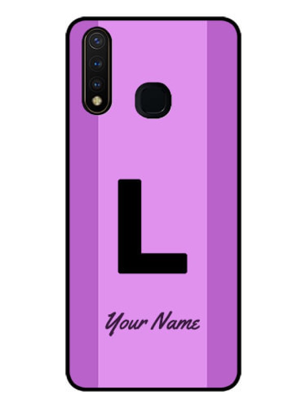 Custom Vivo Y19 Custom Glass Phone Case - Tricolor custom text Design