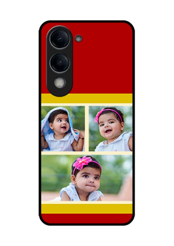 Vivo Y19e Custom Glass Phone Case - Multiple Pic Upload Design
