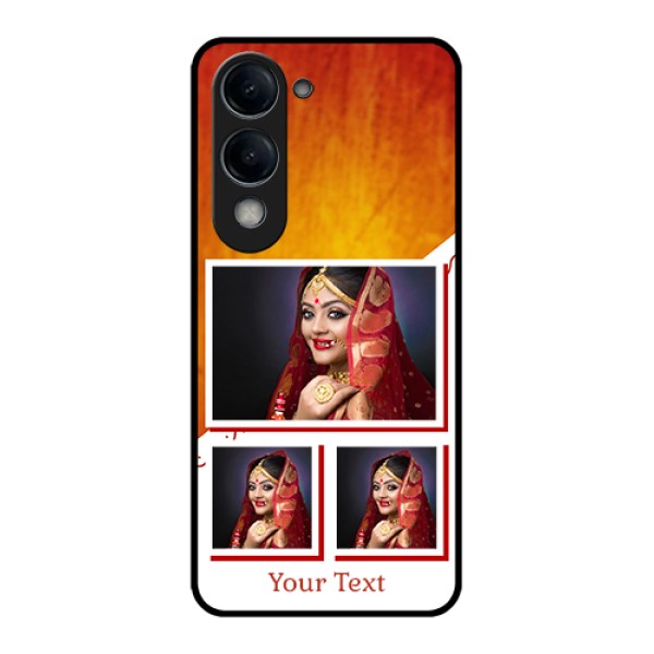 Vivo Y19e Custom Glass Phone Case - Wedding Memories Design