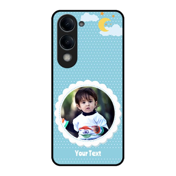Vivo Y19e Custom Glass Phone Case - Violet Pattern Design