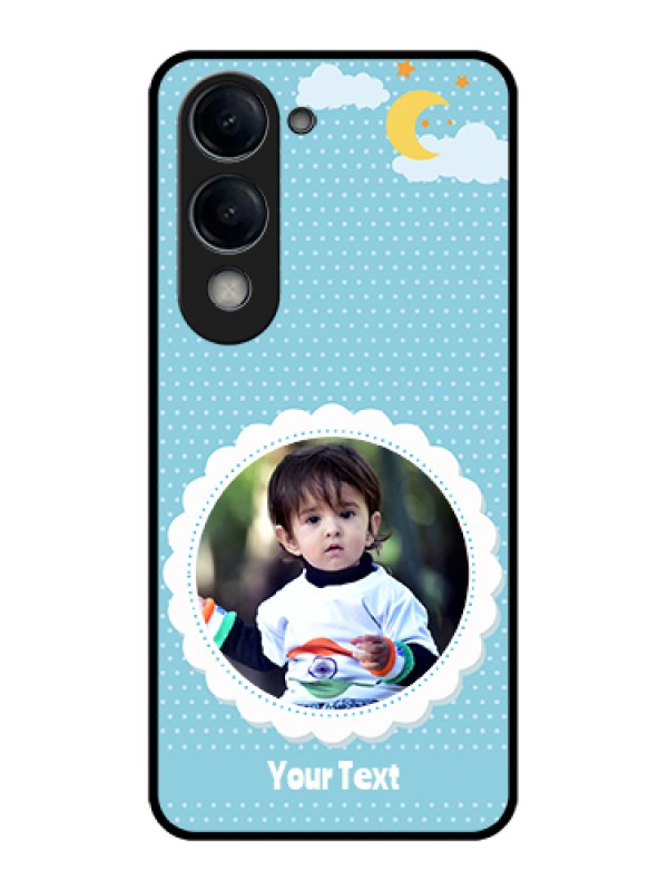 Custom Vivo Y19e Custom Glass Phone Case - Violet Pattern Design