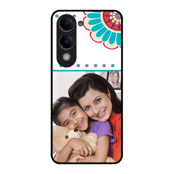 Vivo Y19e Custom Glass Phone Case - Flower Design