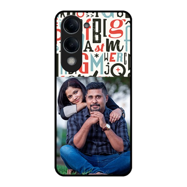 Vivo Y19e Custom Glass Phone Case - Alphabet Design