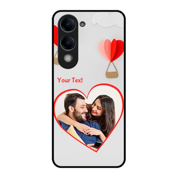 Vivo Y19e Custom Glass Phone Case - Parachute Love Design